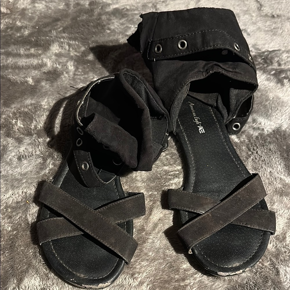 Black Strappy Sandals